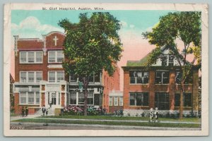Austin Minnesota~St Olaf Hospital Building~Vintage Postcard