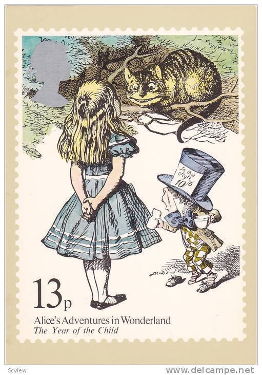 AS: Alice's Adventures in Wonderland, The Year of the Child, reproduced stamp...