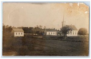 c1907 Church Countryside View Kannetcook Nova Scotia Canada RPPC Photo Postcard