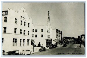 Coeur d'Alene Idaho ID Postcard Main Street Building Classic Cars c1910 Antique