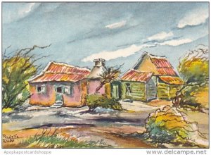 Netherlands Antilles Aruba Cunucu House Signed Pandellis