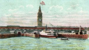 C.1910 Ferry Building From The Bay, San Francisco, CA Postcard P186