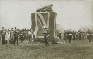 British Soldiers Day Setting Up To  Perform Exercises, Real Photo Postcard