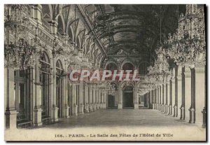 Old Postcard Paris La Salle des Fetes de L Hotel de Ville