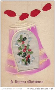 Embroidered Flowers In Pink Bell A Joyous Christmas