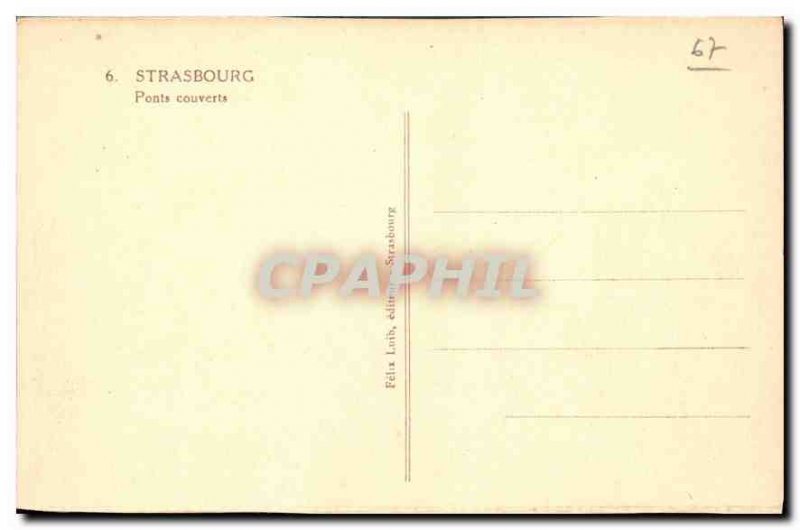 Old Postcard Strasbourg Covered Bridges