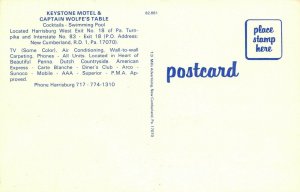 Harrisburg PA~Keystone Motel~Captain Wolfe's Table~Bar Interior~1970s Cars~PC