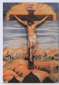 Jesus Mural, St Joseph's Church, Port Elgin, Ontario, Art Postcard by Al-Hage