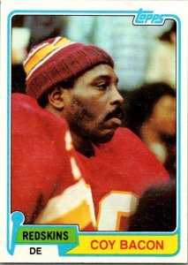 1981 Topps Football Card Coy Bacon Washington Redskins sk60434