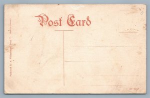 BLUFFTON IND HIGH SCHOOL ANTIQUE POSTCARD