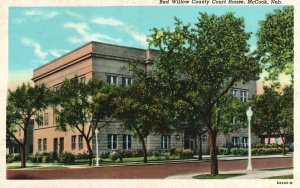 Vintage Postcard 1920's Red Willow County Court House McCook NE Nebraska