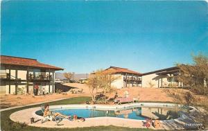 1950s AN-RAKU-EN Resort Apartments Pool Carefree Arizona postcard 8106