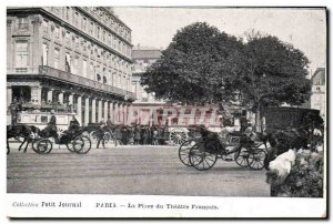 Old Postcard The Paris of the French Theater Square