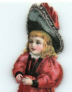 Coffee Die Cut Trade Card S Xxxx Mclaughlin’s Young Victorian Girl Red Dress 