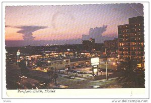 Pompano Beach At Night, Pompano Beach, Florida, PU-1974