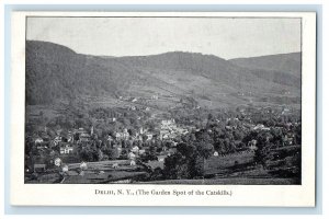 c1905 View Of The Garden Of The Catskills Delhi New York NY Antique Postcard