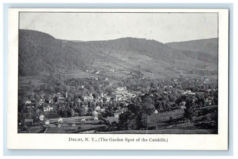 c1905 View Of The Garden Of The Catskills Delhi New York NY Antique Postcard