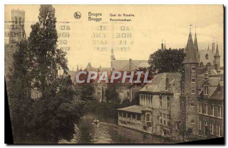 Postcard Old Bruges Qual Du Rosaire