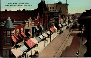 Main Street Looking South from 7th Street Mason City IA Vintage Postcard C32