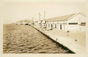 Vintage RPPC Postcard Paranaguá Paraná Brazil Port Shipping Docks Foto Colombo