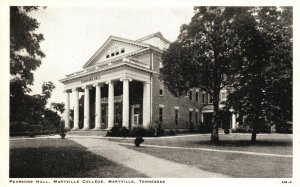 Vintage Postcard Pearson's Hall Maryville College Campus Building Tennessee TN