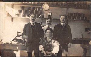 General Store Interior and Workers Real Photo Postcard AA4107