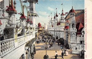 Amusement Buildings, Luna Park Coney Island, New York, USA Amusement Park Unu...