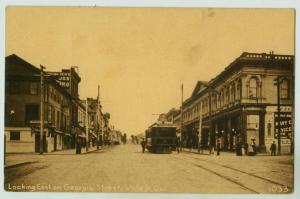STREETCAR @ GEORGIA STREET VALLEJO CA POSTCARD C 1910