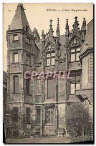 Old Postcard Rouen The Hotel Bourgtheroulde