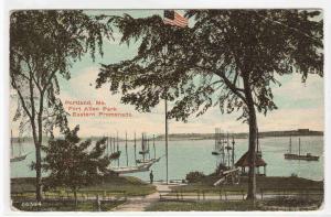 Fort Allen Park Portland Maine 1914 postcard