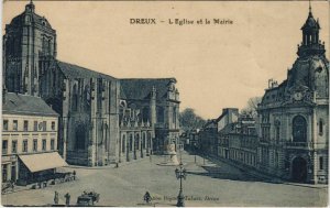 CPA Dreux Eglise et la Mairie FRANCE (1155201)