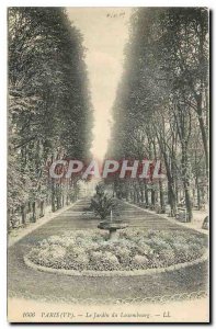 Old Postcard Paris Luxembourg Gardens