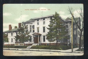 FORT WAYNE INDIANA HOPE HOSPITAL FT. IND. VINTAGE POSTCARD 1909