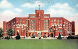 ST CLOUD, MN Minnesota     ST CLOUD HOSPITAL      c1940's Linen Postcard