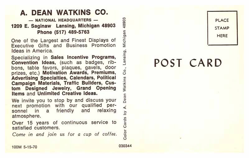 Postcard SHOPS SCENE Lansing Michigan MI AR8584