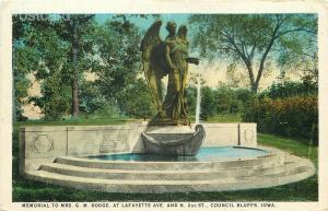 IA, Council Bluffs, Iowa, Mrs. G.M. Dodge Memorial, Tichnor No. R-91414