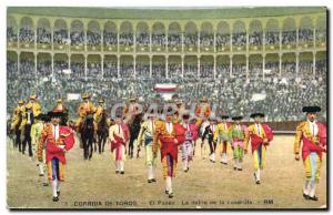 Old Postcard Bullfight Bullfight El paseo The parade of cuadrille