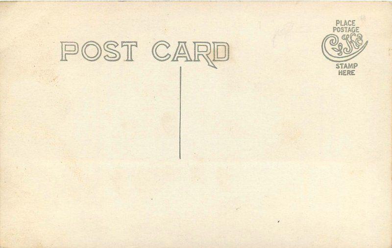 c1910 Waterfront Construction Site Cement Machinery Boat Occupation Workers RPPC 