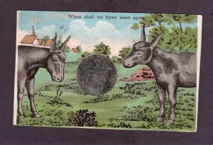 Ancient Humor postcard - When Shall We Three Meet again?  Silver disc 1908