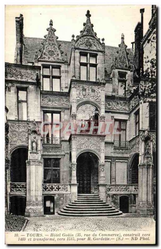 Postcard Old Tours Hotel Gouin