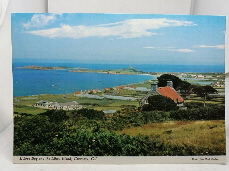 Vintage Postcard L'Eree Bay and the Lihou Island Guernsey Channel Isles