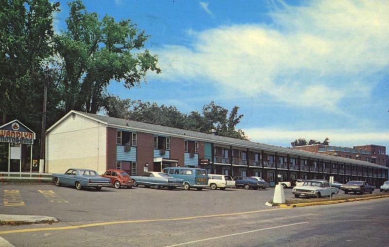 Wandlyn Motor Inn Newcastle NB New Brunswick Motel Old Cars Vintage Postcard E12