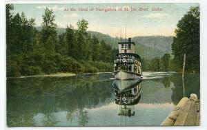 Steamer St Joe River Boat Idaho 1909 postcard