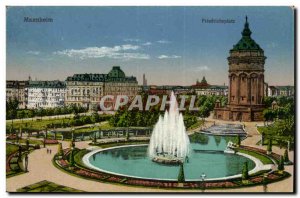 Old Postcard Mannheim Friedrichsplatz