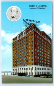 JACKSON, Mississippi MS ~ Roadside ROBERT E. LEE HOTEL c1950s  Postcard