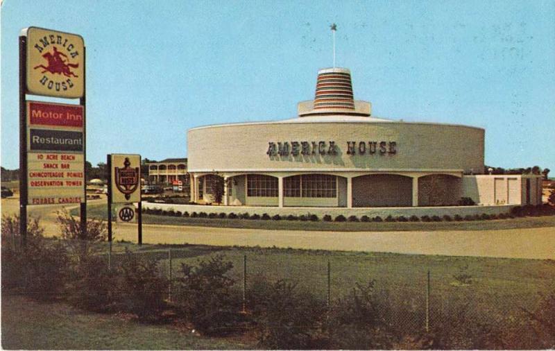 Chesapeake Bay Virginia outside America House Motor Inn vintage pc Y15694