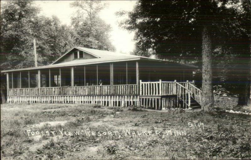 Walker MN Forest View Resort Old Real Photo Postcard