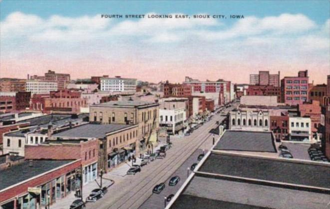 Iowa Sioux City Fourth Street Looking North