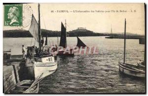 Old Postcard Paimpol L & # 39Embarcadere Of Stars For I & # 39lle De Brehat