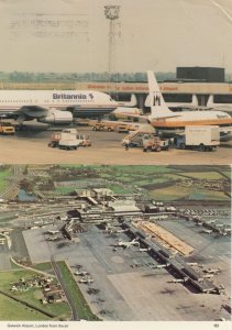 Luton International Airport & London Gatwick 2x Postcard